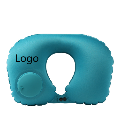 U-shaped inflatable travel pillow